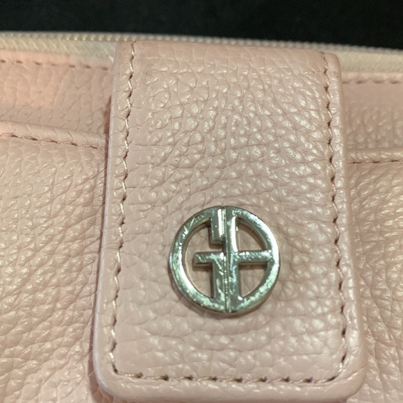 Giani Bernini Soft Leather Pink (7") Zip Around Wristlet - Picture 15 of 16